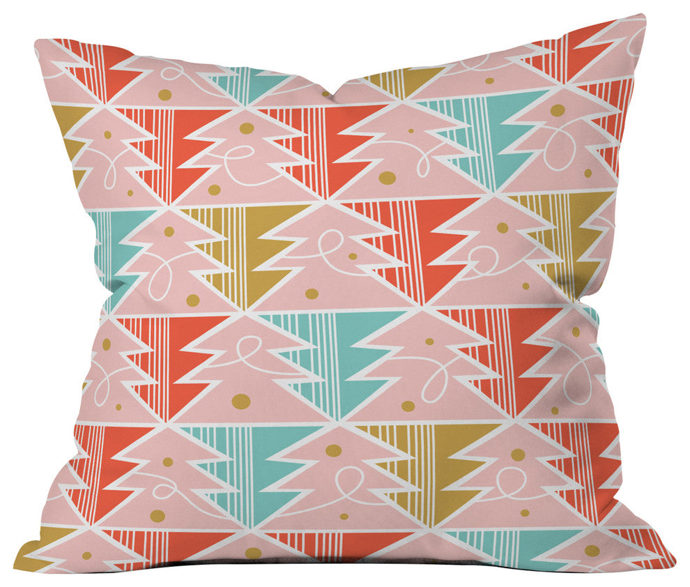 Deny Designs Heather Dutton Trim A Tree Chill Throw Pillow, 16"x16"