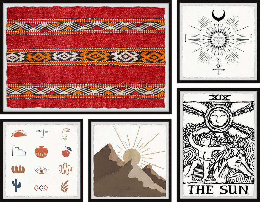 Sunrise on the Mountain Pentaptych, 5-Piece Set