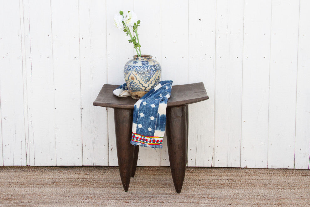 Tall Rectangular African Senufo End Table