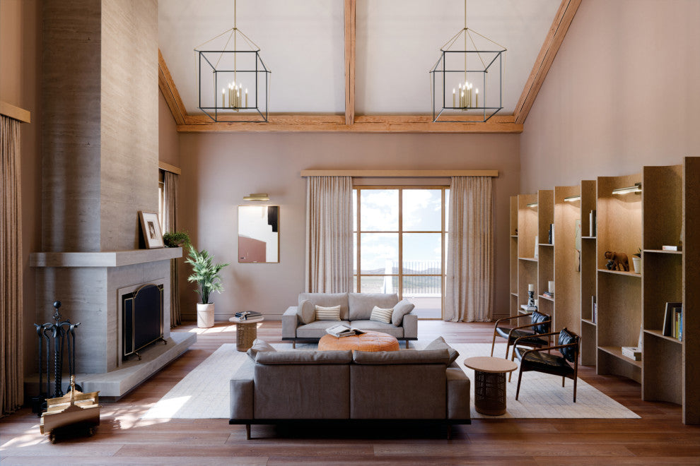 Eisley 4 Light Foyer Pendant, Champagne Bronze, 40.25"