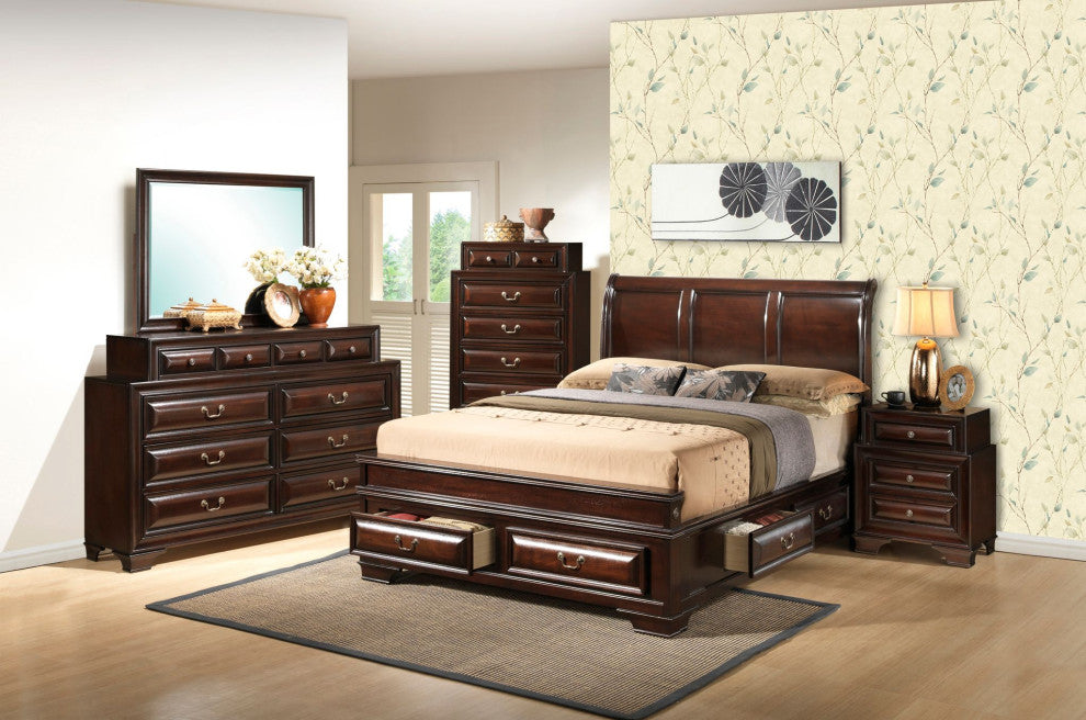Sylvania Storage Bed, Cappuccino, Full