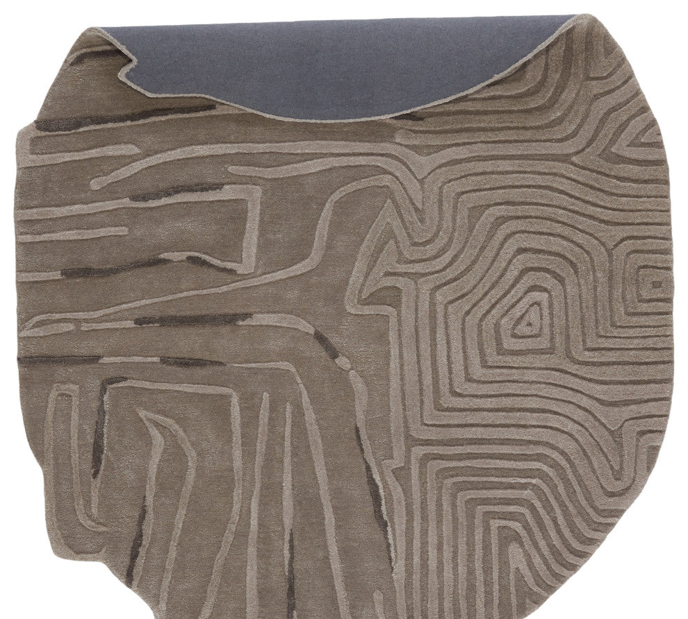 Jaipur Living Hokona Handmade Geometric Gray Area Rug, 6'x7'2" Irr