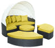 Quest Canopy Outdoor Patio Daybed, Espresso Peridot