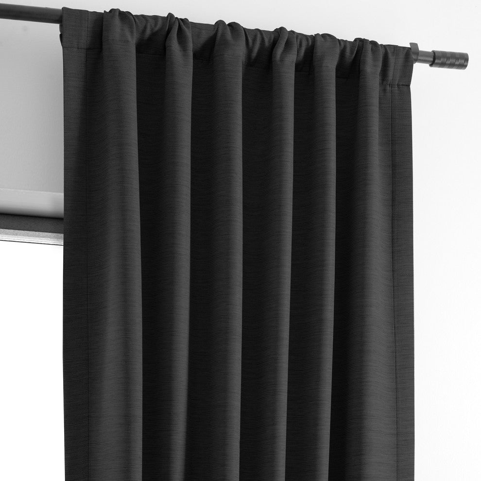 Bellino Blackout Room Darkening Curtain Single Panel, Smoked Truffle, 50"x84"