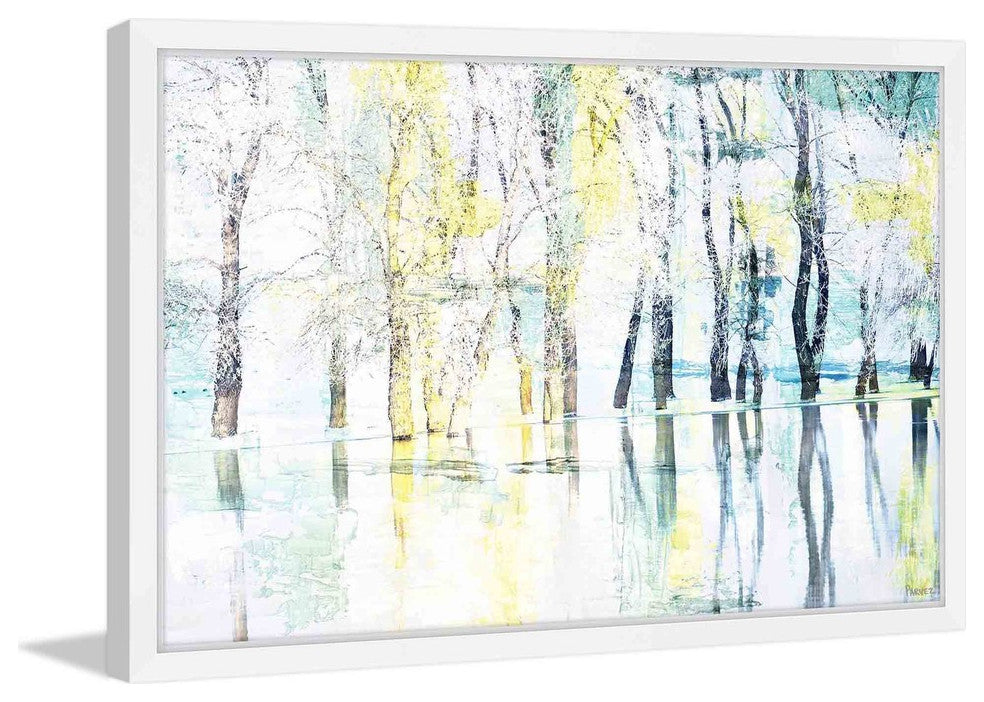 Parvez Taj "Yellow Haze" Framed Painting Print, 24"x16"