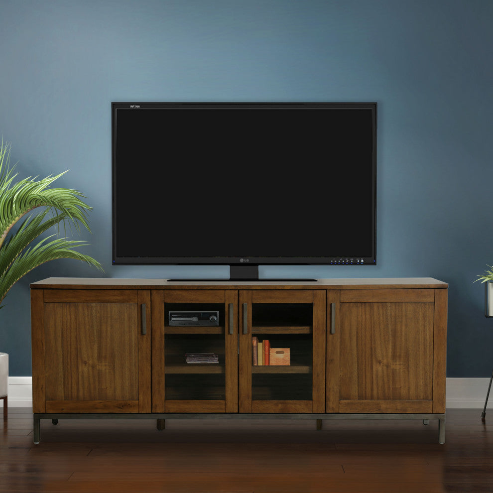 Liberty Wood Media Console, Walnut Brown