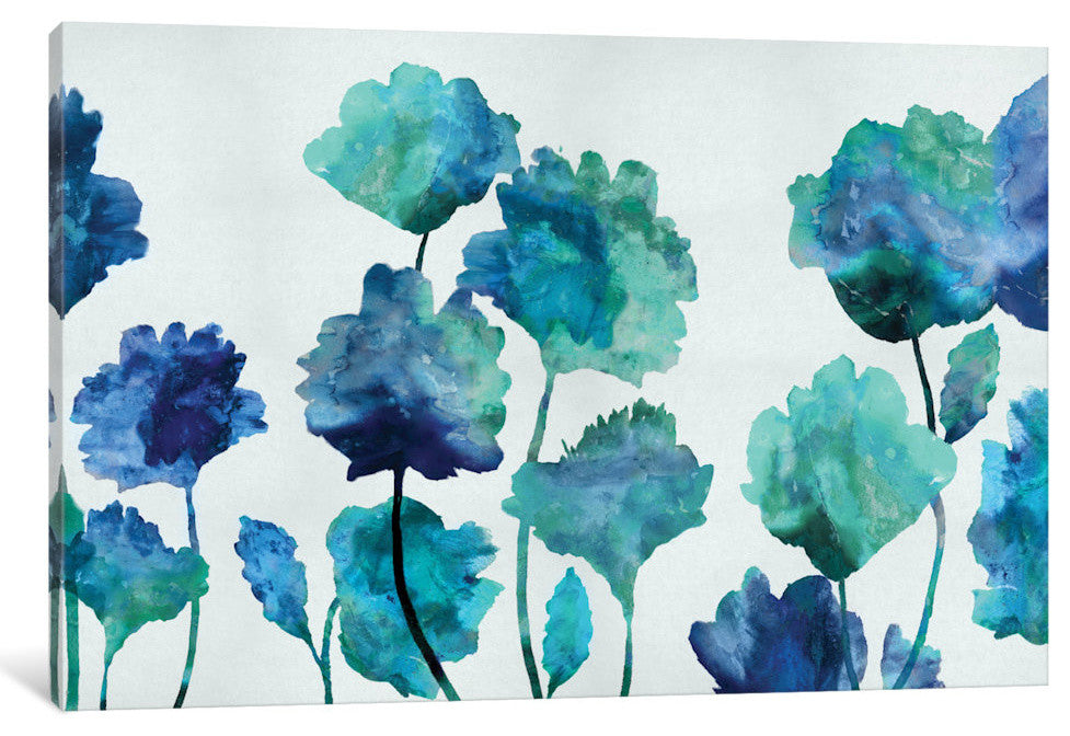 "Aqua Blossom" by Vanessa Austin, Canvas Print, 18x12"