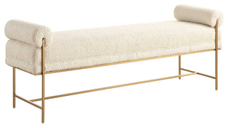 Uttermost Bolster Pearl White Bench