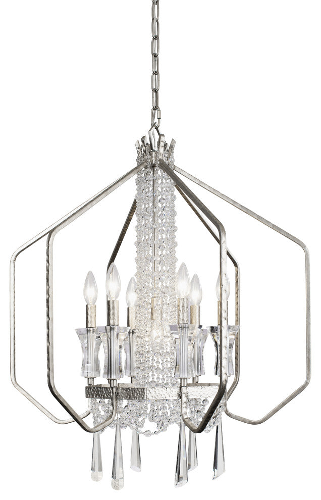 Varaluz-270P07TR-Seven Light Pendant Transcend Silver