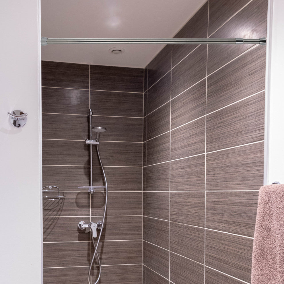 Tension Adjustable Shower Curtain Rod 43-79 Inches, Stainless Steel Chrome