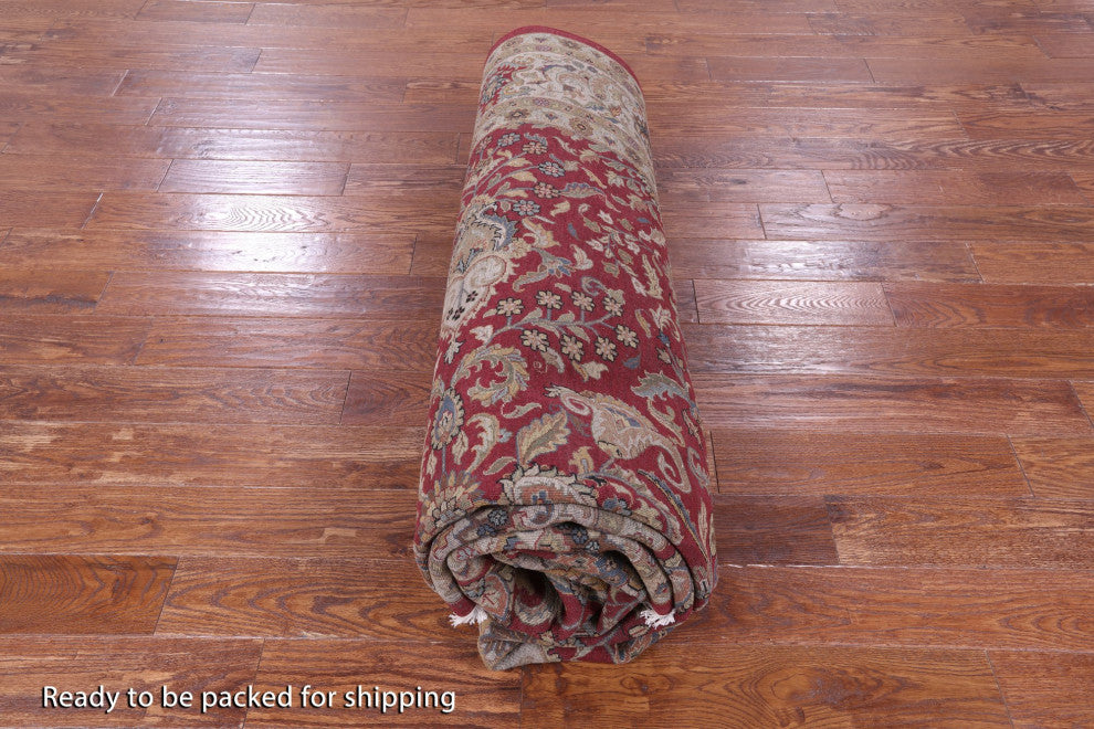 Persian Tabriz Hand-Knotted Wool Rug 8' 4" X 11' 7" - Q12137