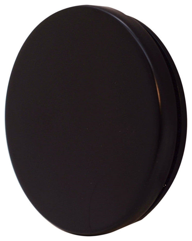 Floating No-Hole Overflow Faceplate In Polished Brass, Powder Coated Flat Black