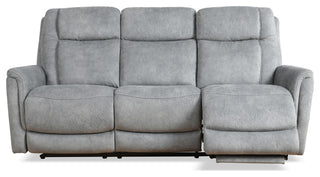 Linus Hudson Grey Power Reclining Sofa and Recliner