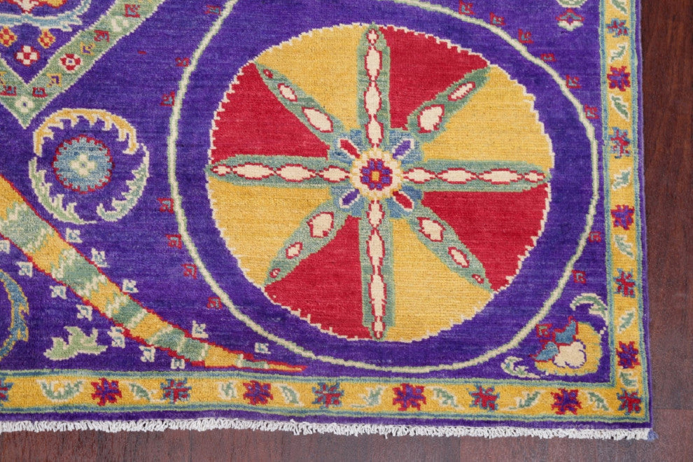 Oriental Kazak Novelty Asian Style Pakistani Hand Made Area Rug, Blue, 7'9"x5'9