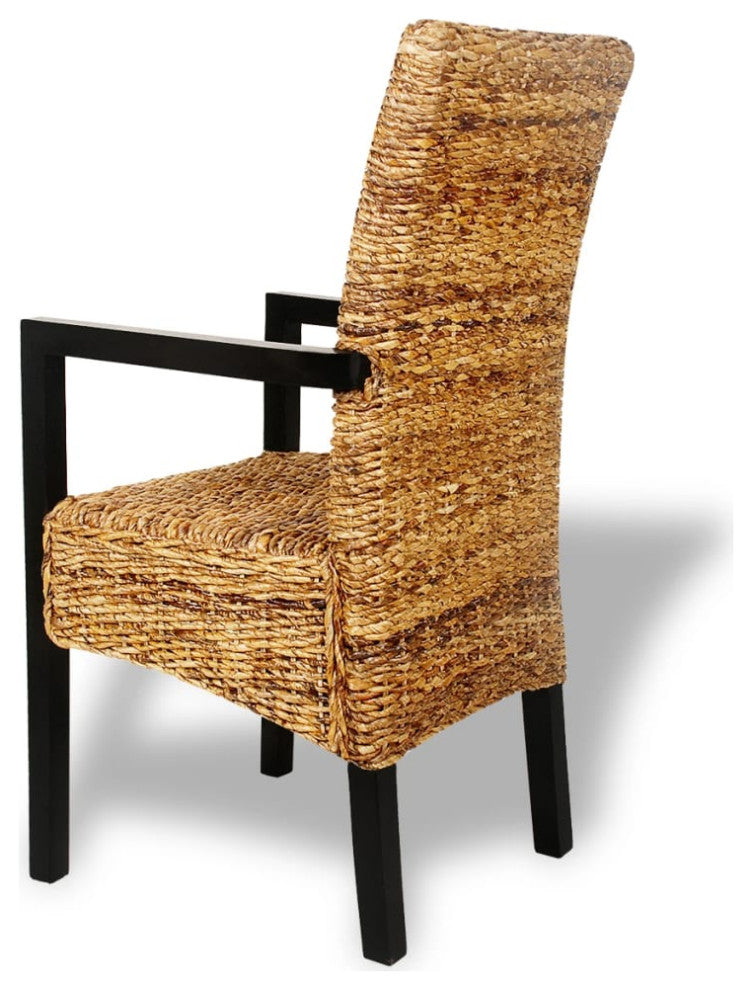 vidaXL Dining Chairs 4 pcs Abaca and Solid Mango Wood
