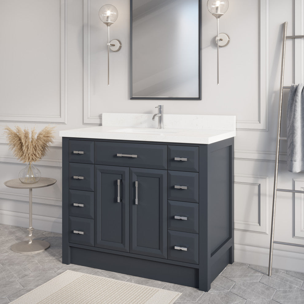 Calais 42" Bathroom Vanity, Pepper Gray