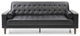 Andrews 85 in. W Flared Arm Faux Leather Straight Sofa, Black
