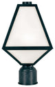 Glacier 1 Light Outdoor Lantern Post in Black Charcoal