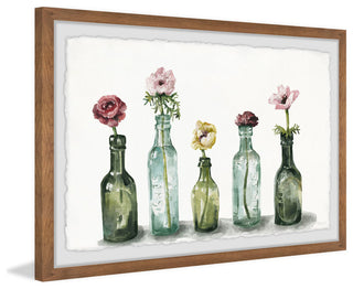 "Flower in a Bottle" Framed Painting Print, 30"x20"