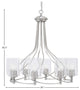 Capri 8-Light Chandelier, Brushed Nickel/Clear Bubble