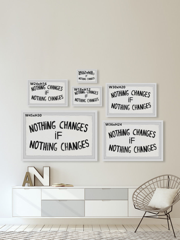 "Nothing Changes" Framed Painting Print, 12x8