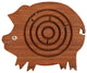 Pig Shape Labyrinth ball maze puzzle game In Wood, Brown