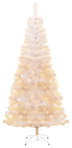 vidaXL Christmas Tree Artificial Tree with Stand and Iridescent Tips White PVC