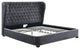 Finley Gray Velvet Bed, King Size