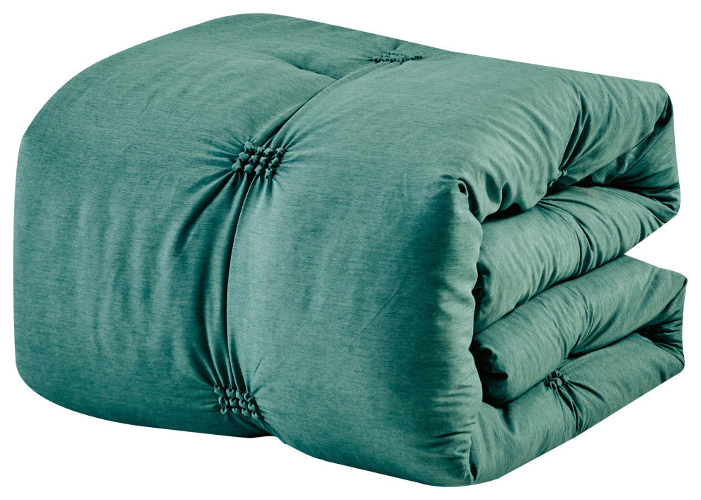 Var Cationic Dyeing 7 Pieces Comforter Set, Queen