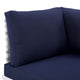 Lounge Loveseat Sofa, Sunbrella, Aluminum, Metal, Blue Navy, Modern, Outdoor