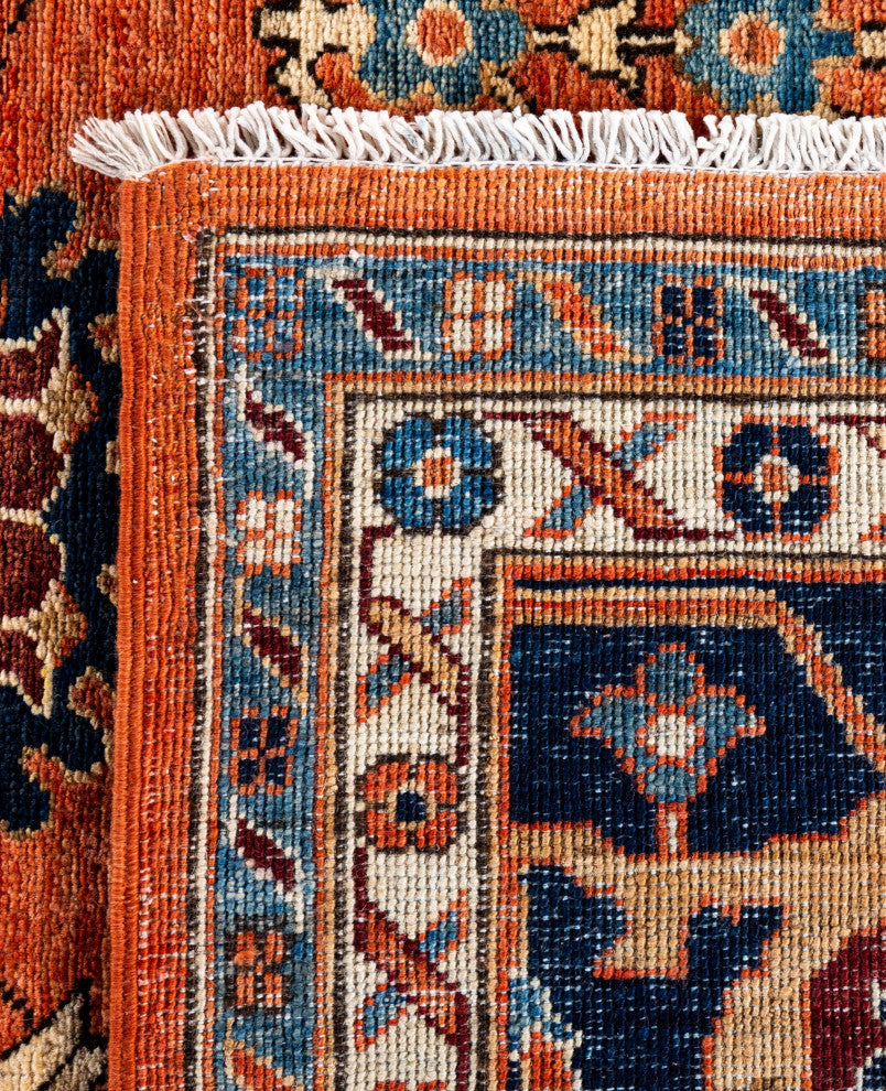 Serapi One-of-a-Kind Hand-Knotted Area Rug Orange, 9'1" x 11'9"