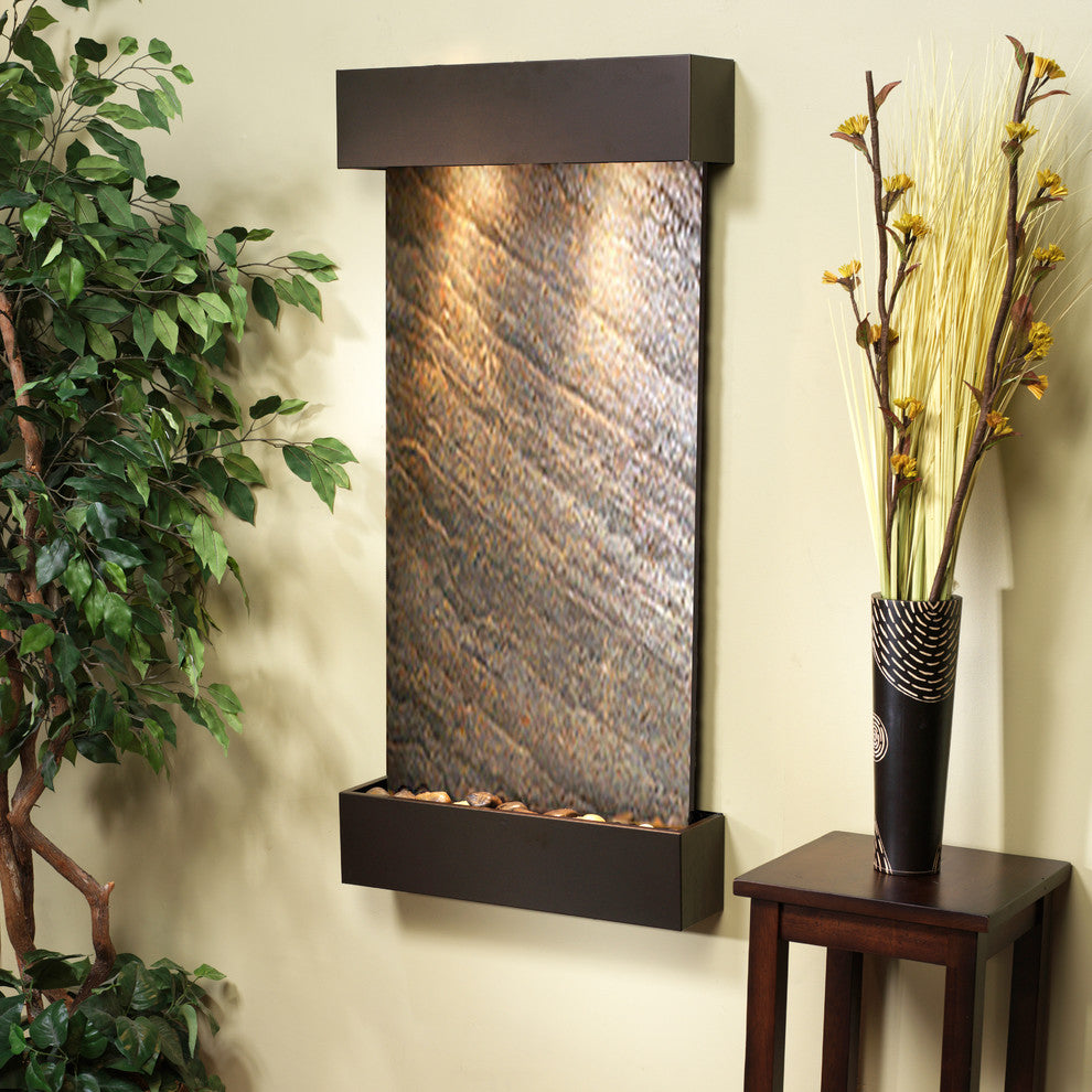 Whispering Creek Water Feature by Adagio, Green Featherstone, Antique Bronze