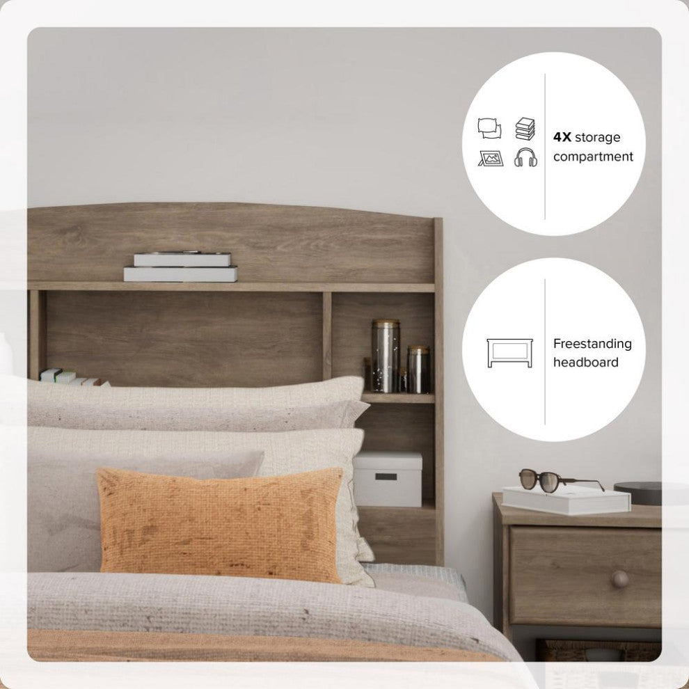 Astrid Twin Headboard, Drifted Gray