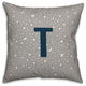 Monogram T Space Doodle 16x16 Spun Poly Pillow
