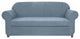 Subrtex 2-Piece Spandex Stretch Sofa Slipcover, Steel Blue, Loveseat