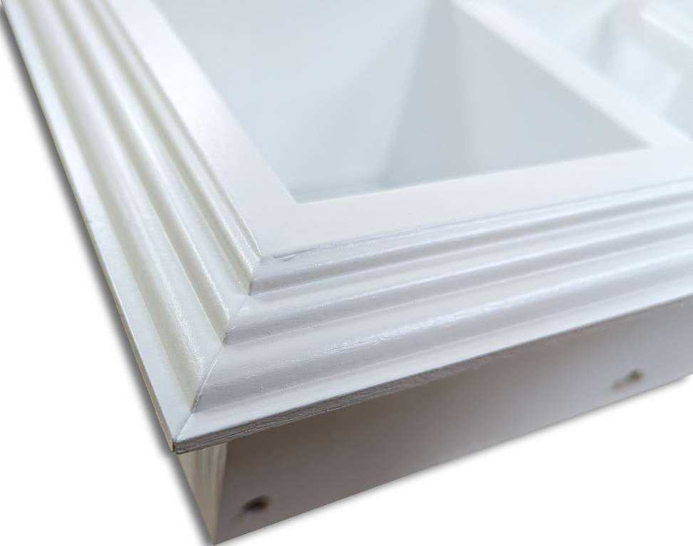 Bayshore Recessed Solid Wood Double Toilet Paper Holder 7 X 14.5, White Enamel