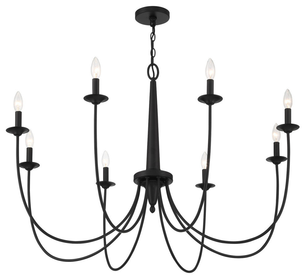 Stonecrest 8-Light Chandelier, Matte Black