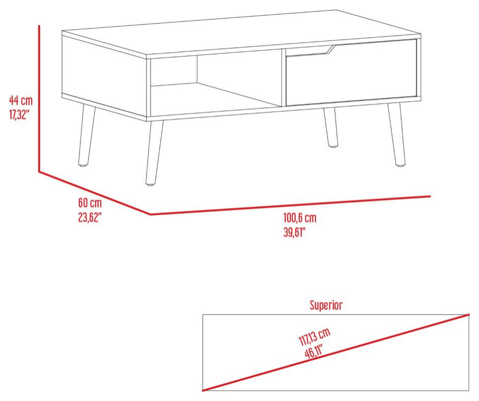 Coffee Table Bull, Living Room, Dark Walnut