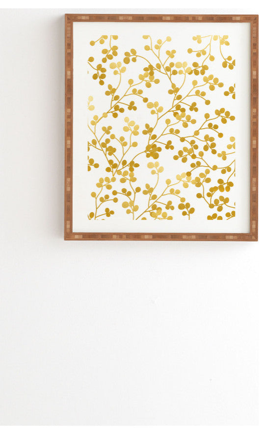 83 Oranges Golden Vines Framed Wall Art, 19x22.4"