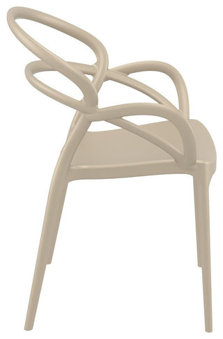 Compamia Mila Set of 2 Dining Arm Chair, Taupe