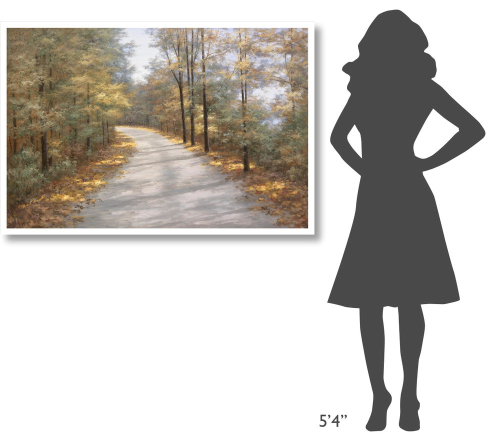 "Walking in Fall" Digital Paper Print by Diane Romanello, 50"x34"