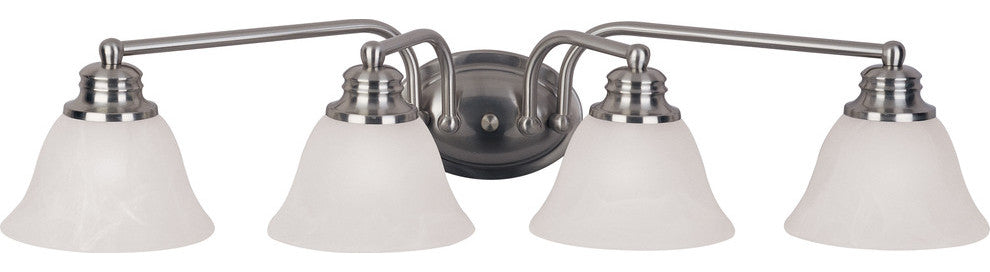 Malaga 4-Light Bath Vanity Sconce, Satin Nickel, Marble