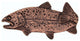 Trout Left Facing Cabinet Knob, 2", Antique Copper