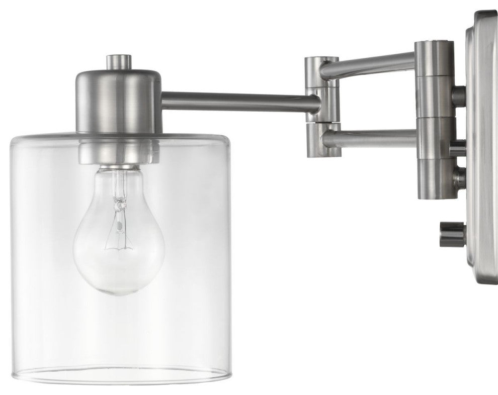 Milner Collection Brushed Nickel Swing Arm Wall Light
