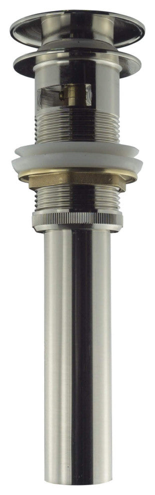 Fine Fixtures Pop-Up Bathroom Sink Drain With Overflow, Satin Nickel