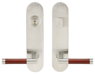 Cabernet Lever, Tubular Entry, Single Cylinder, Left Hand, Satin Stainless Steel