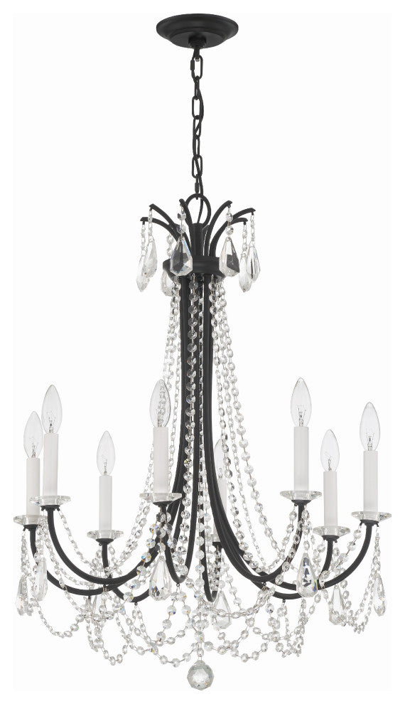 Karrington 8-Light Matte Black Chandelier