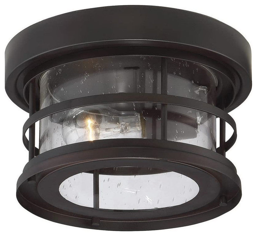 Bronze Glass Ceiling Light Fixture, Industrial, Farmhouse