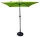 Davee 6.5' Square Market Umbrella With Stand/Base, Green
