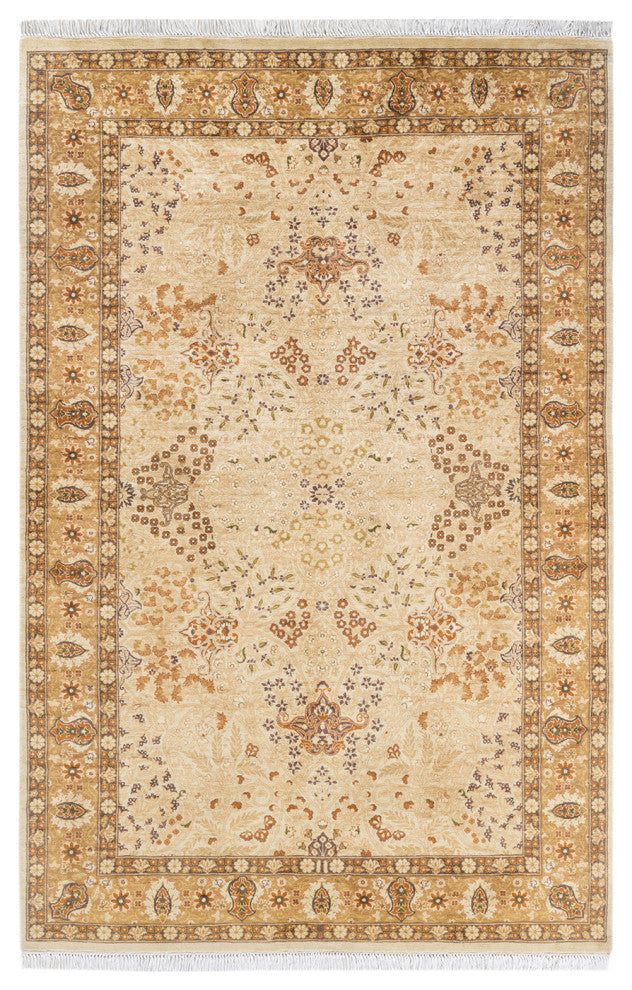 Mogul, One-of-a-Kind Hand-Knotted Area Rug Ivory, 4' 8 x 7' 1